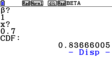 Image showing the program on the calculator.