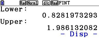 Image showing the program on the calculator.