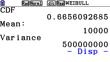 Image showing the program on the calculator.